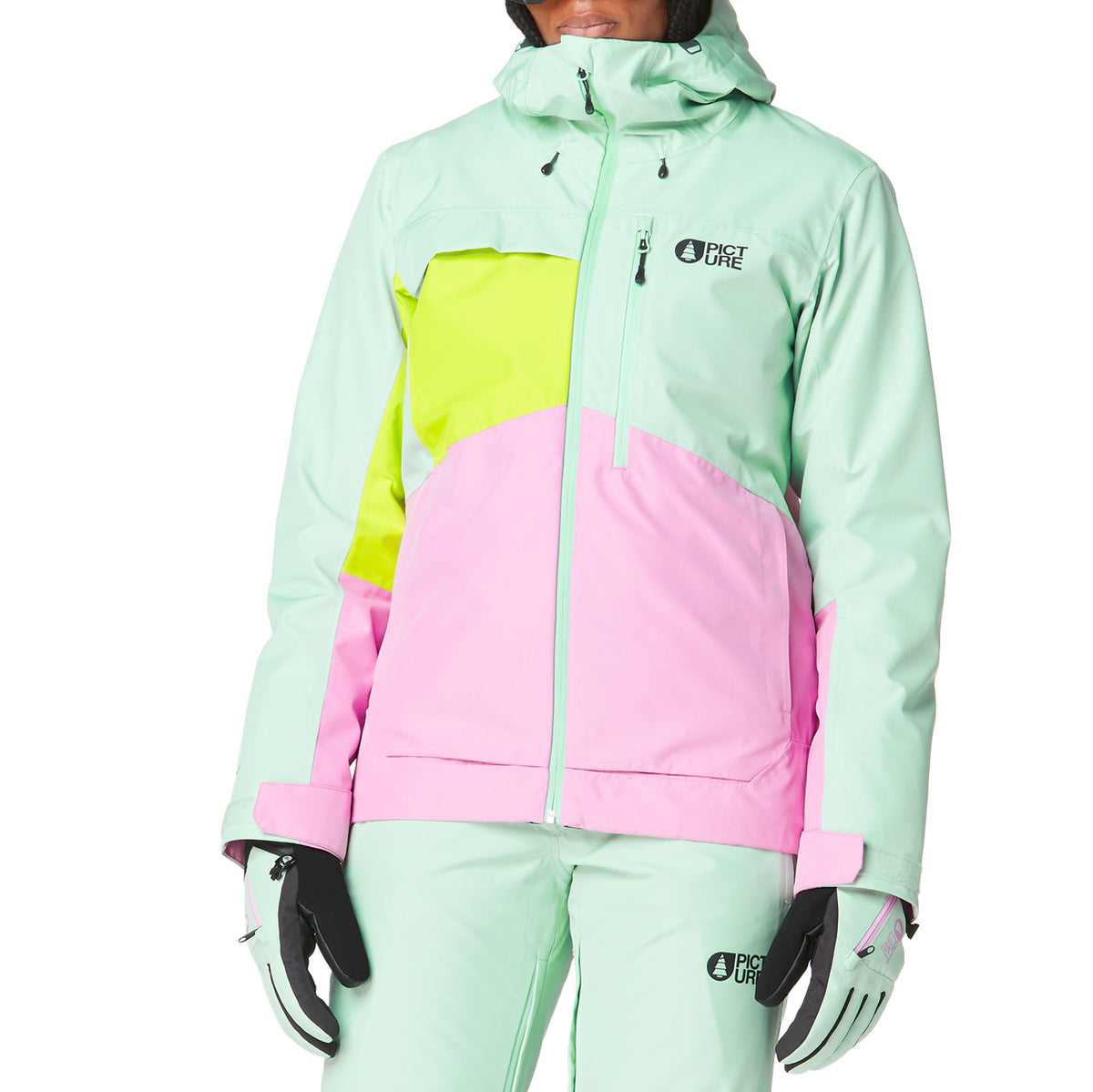 Picture Organic Seen Jacket - Women's Silt Green Acid Lime Orchard