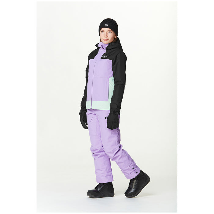 Picture Organic Seady Jacket - Girls' Black Paisley Purple Silt Green
