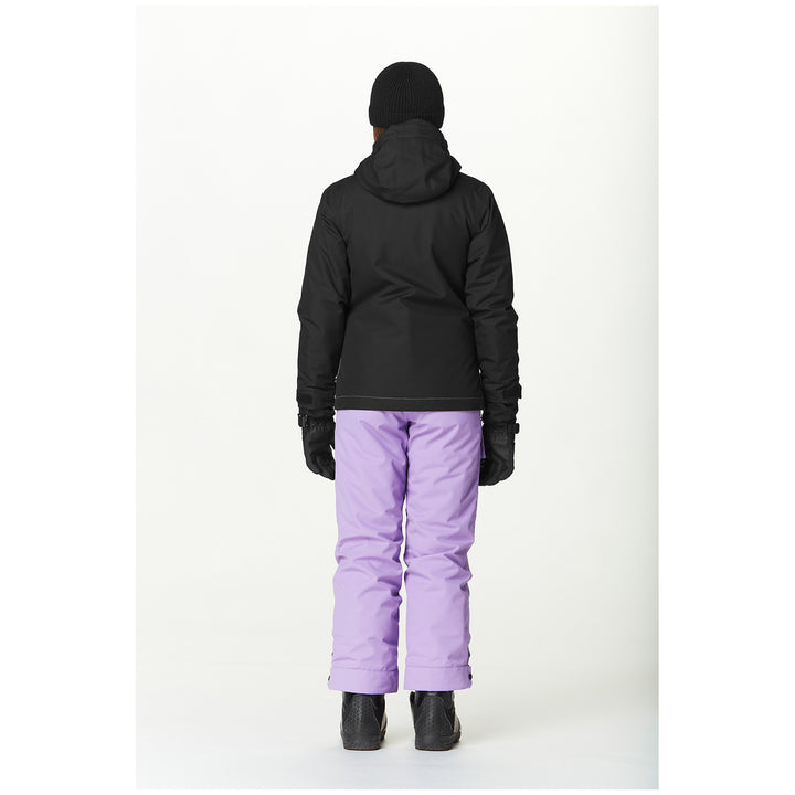 Picture Organic Seady Jacket - Girls' Black Paisley Purple Silt Green