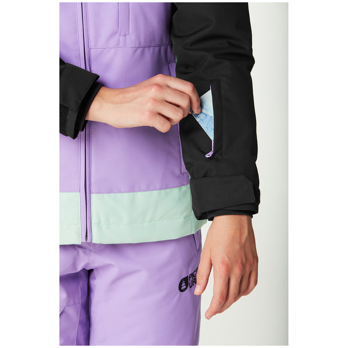 Picture Organic Seady Jacket - Girls' Black Paisley Purple Silt Green