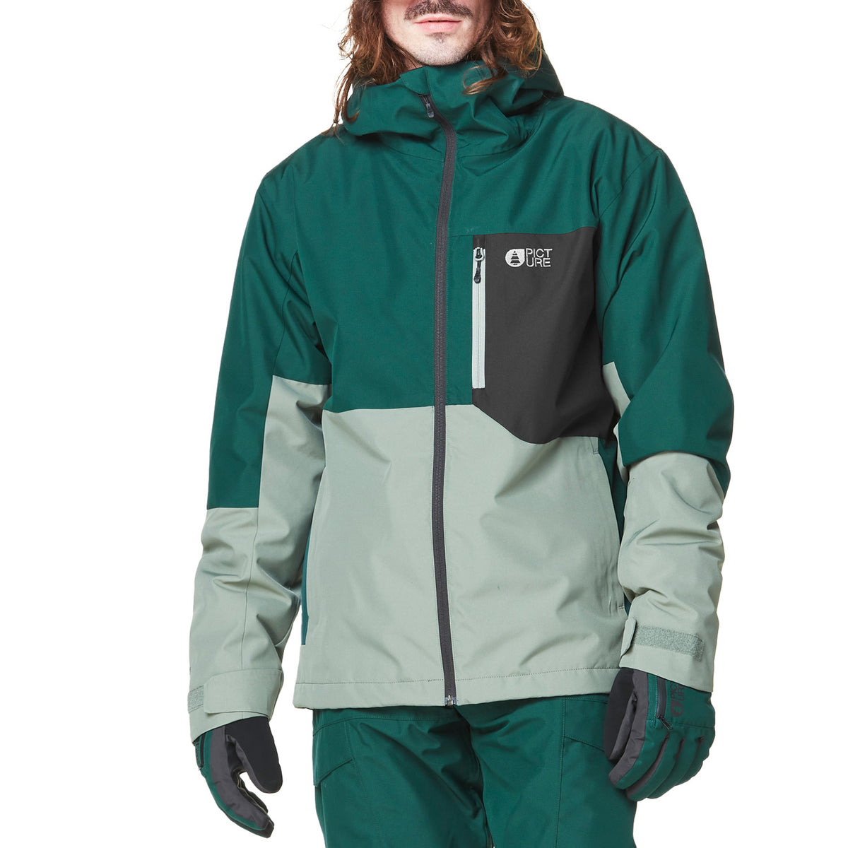 Picture Organic Nitric Jacket - Men's Ponderosa Pine Laurel Wreath Black