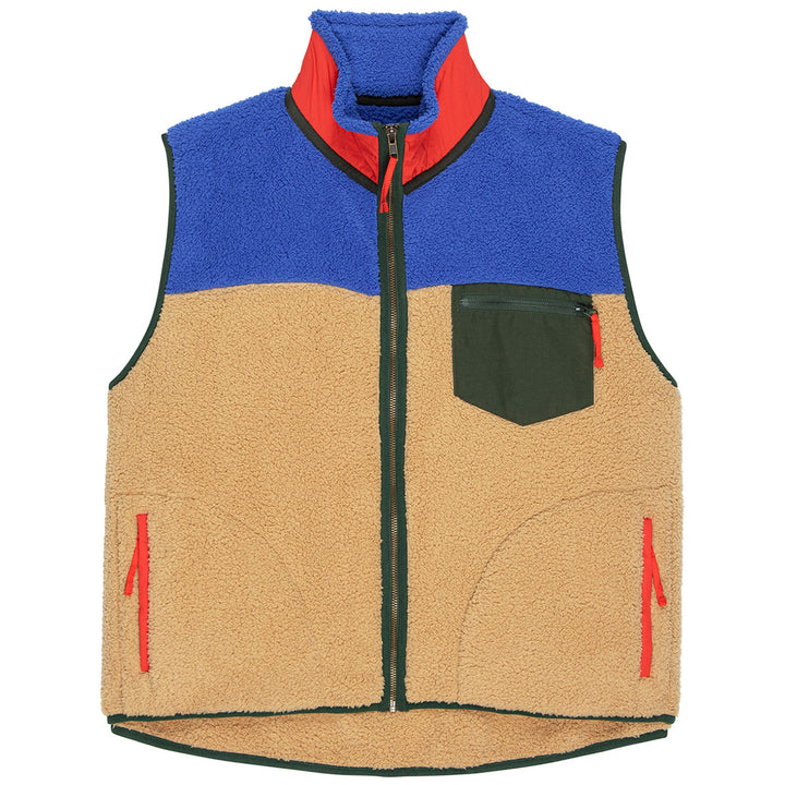 The Great Outdoors The Plush Colorblock Terrain Vest - Women's Ocean Blue & Fawn