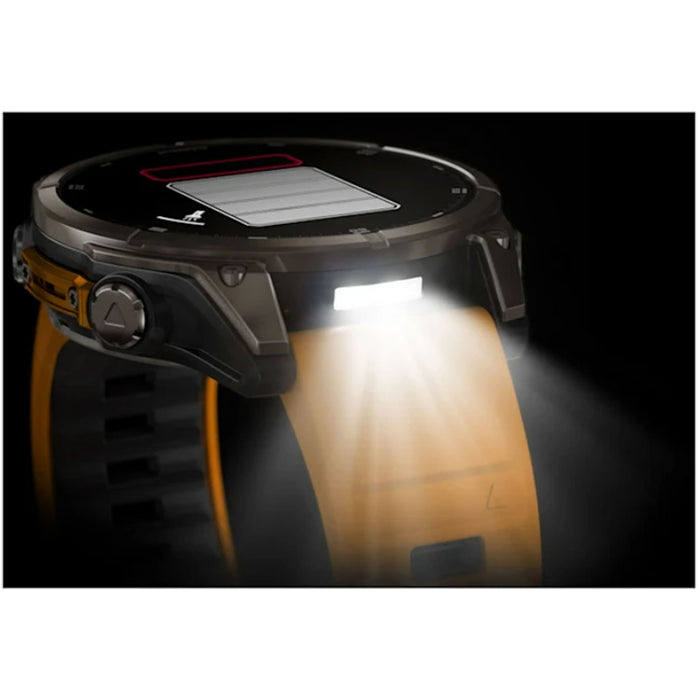Garmin fenix 8 - Sapphire AMOLED Smartwatch Titanium w/Spark Orange/Graphite Silicone Band