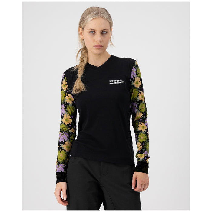 MONS ROYALE Redwood Enduro VLS Jersey - Women's Alpine Bloom/Black