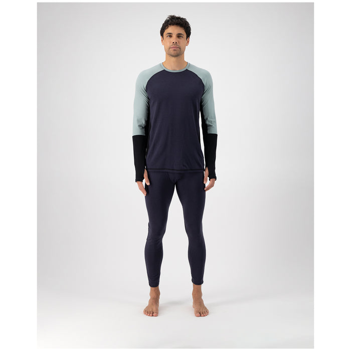 MONS ROYALE Olympus Long Sleeve Top - Men's Dew/9 Iron/Black