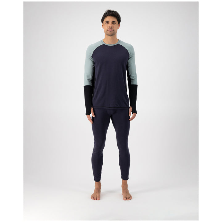 MONS ROYALE Olympus Long Sleeve Top - Men's Dew/9 Iron/Black