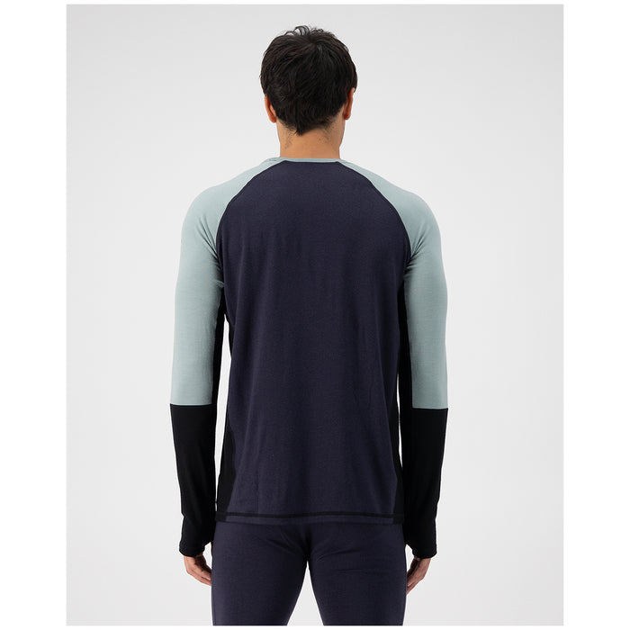 MONS ROYALE Olympus Long Sleeve Top - Men's Dew/9 Iron/Black