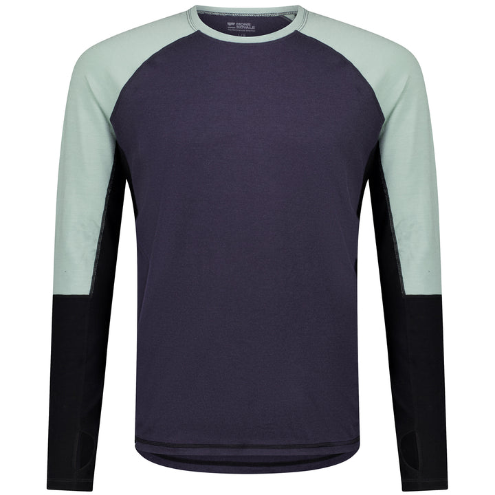 MONS ROYALE Olympus Long Sleeve Top - Men's Dew/9 Iron/Black