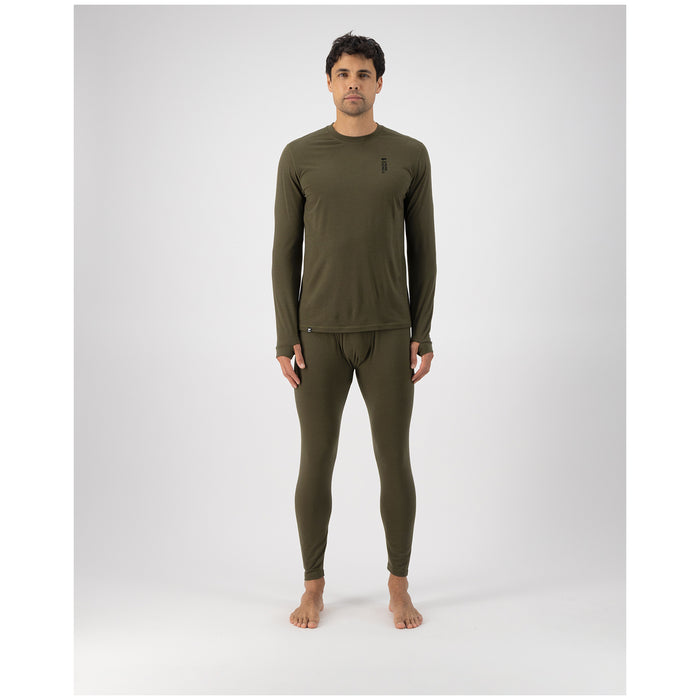 MONS ROYALE Cascade Merino Flex 200 Long Sleeve Top - Men's Dark Olive