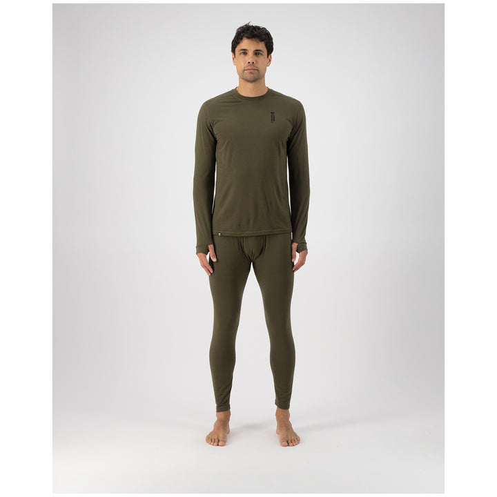 MONS ROYALE Cascade Merino Flex 200 Long Sleeve Top - Men's Dark Olive
