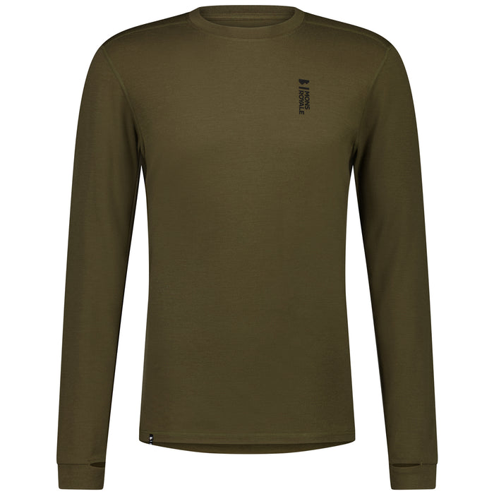 MONS ROYALE Cascade Merino Flex 200 Long Sleeve Top - Men's Dark Olive