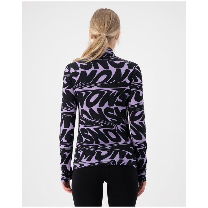 MONS ROYALE Cascade Mock Neck Top - Women's Signal Lost Lupin