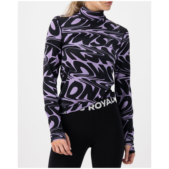 MONS ROYALE Cascade Mock Neck Top - Women's Signal Lost Lupin
