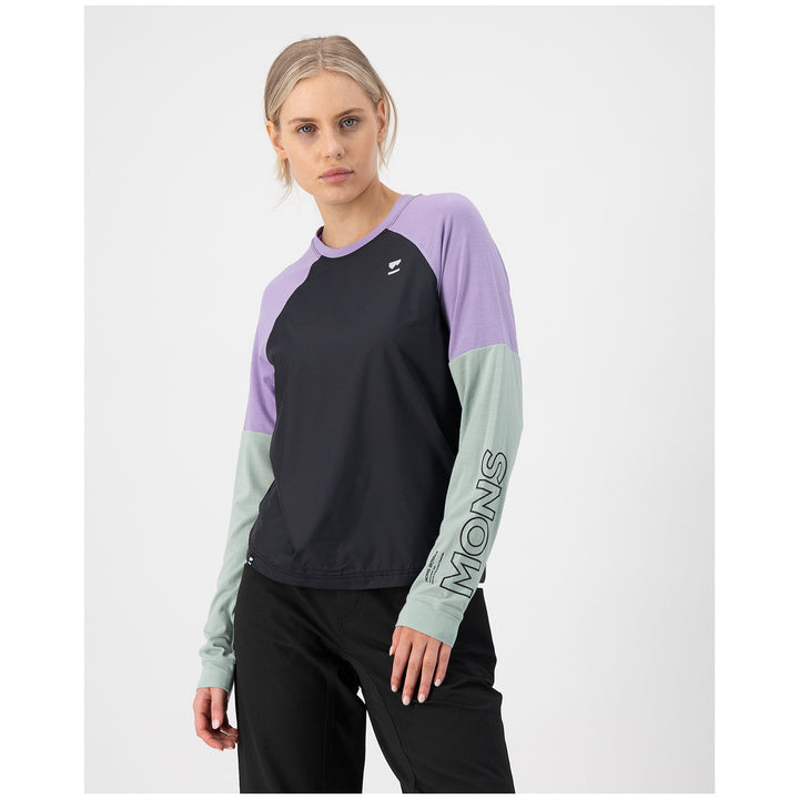 MONS ROYALE Tarn Merino Shift Wind Jersey - Women's Glacier/Lupin/Black
