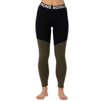 Mons Royale Cascade Merino Base Layer Leggings - Women's Dark Olive::Dark Olive