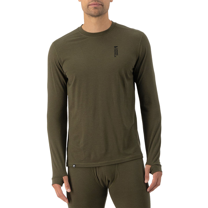 MONS ROYALE Cascade Merino Flex 200 Long Sleeve Top - Men's Dark Olive