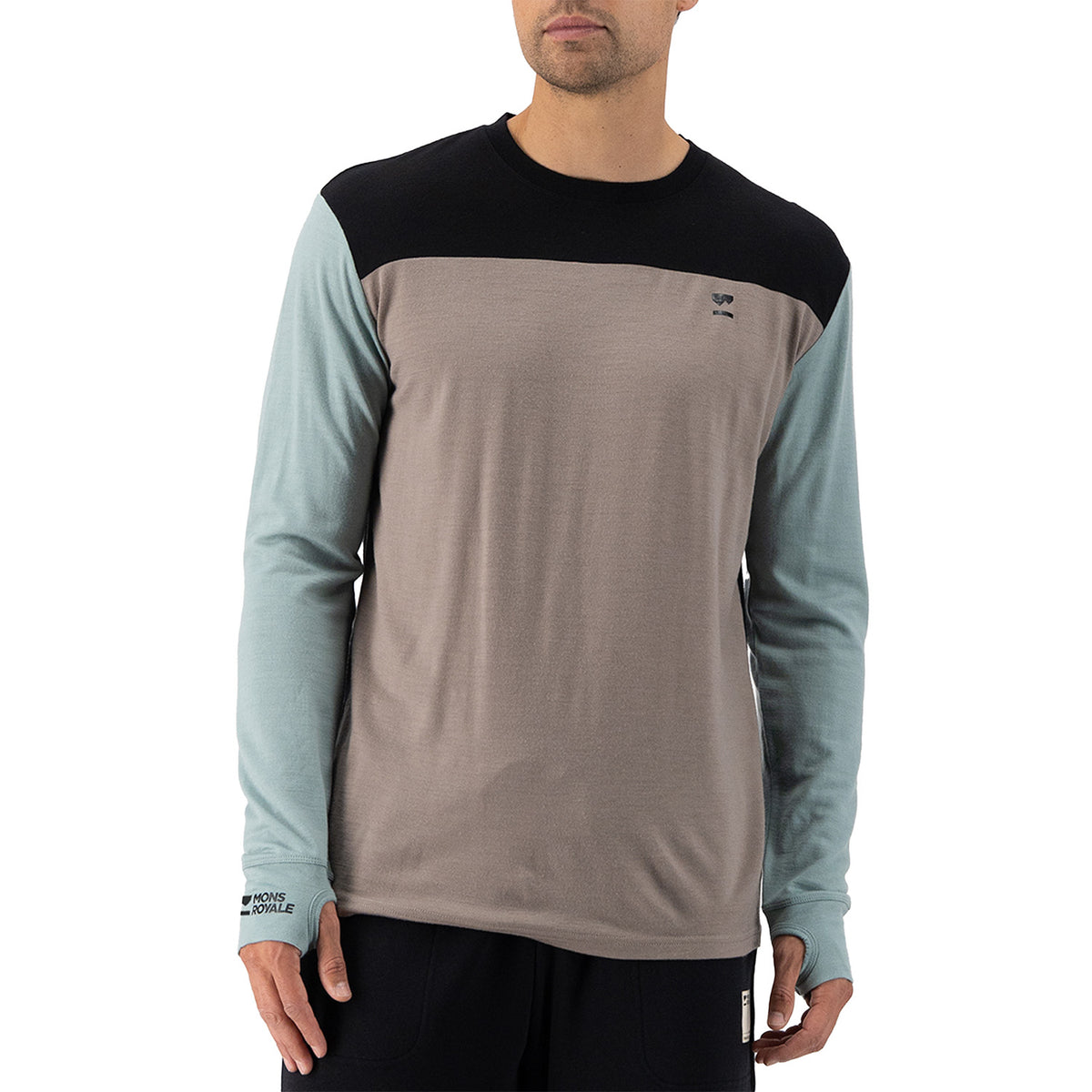 MONS ROYALE Yotei Long-Sleeve Top - Men's Dew/Cinder/Black