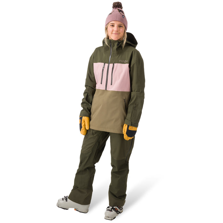 Flylow Lucy Anorak - Women's Evergreen/Dusty Iris/Capers
