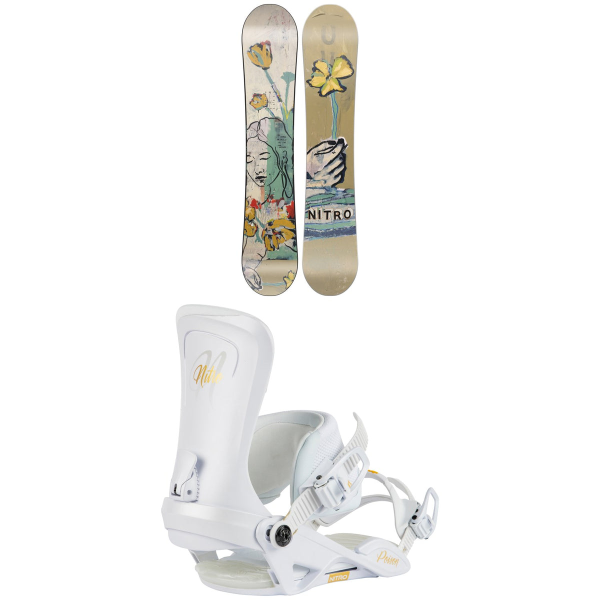 Nitro Mercy Snowboard + Poison Snowboard Bindings - Women's 2025