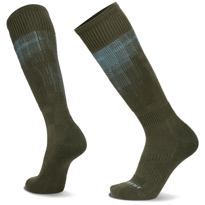 Le Bent Pixel Light Socks Dark Eucalyptus