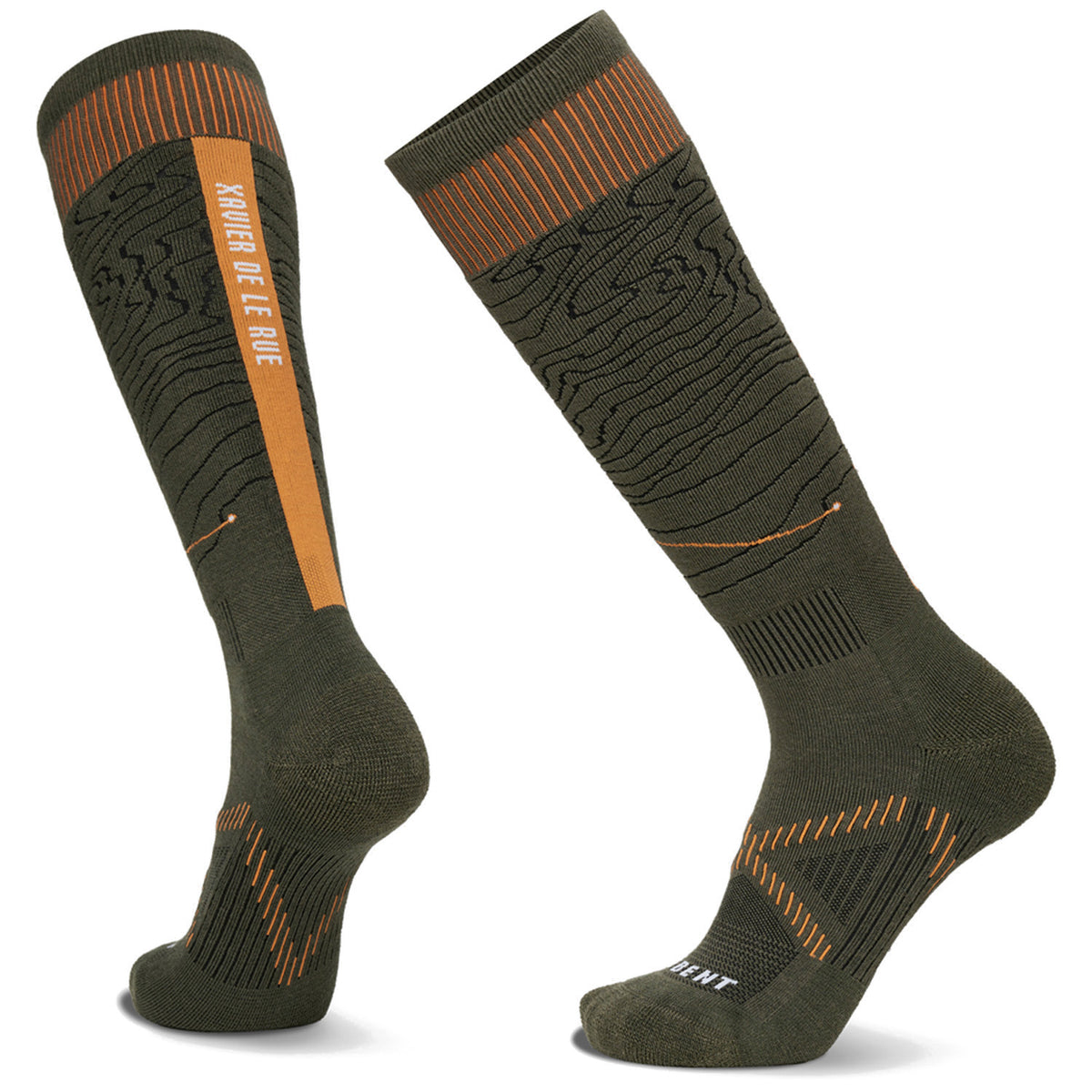 Le Bent Xavier De Le Rue Pro Series Light Cushion Snow Socks Dark Eucalyptus