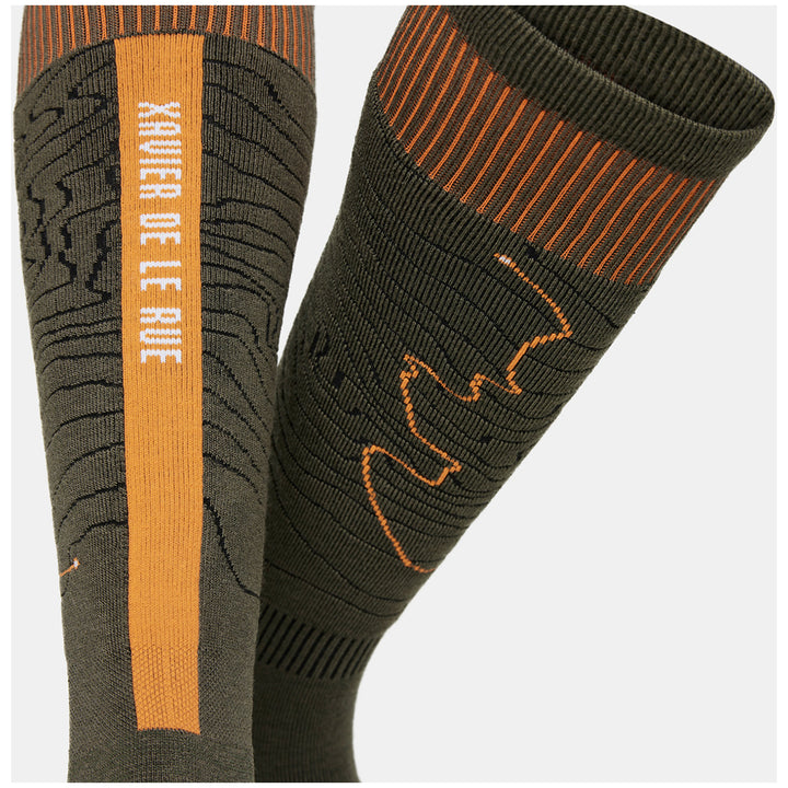 Le Bent Xavier De Le Rue Pro Series Light Cushion Snow Socks Dark Eucalyptus