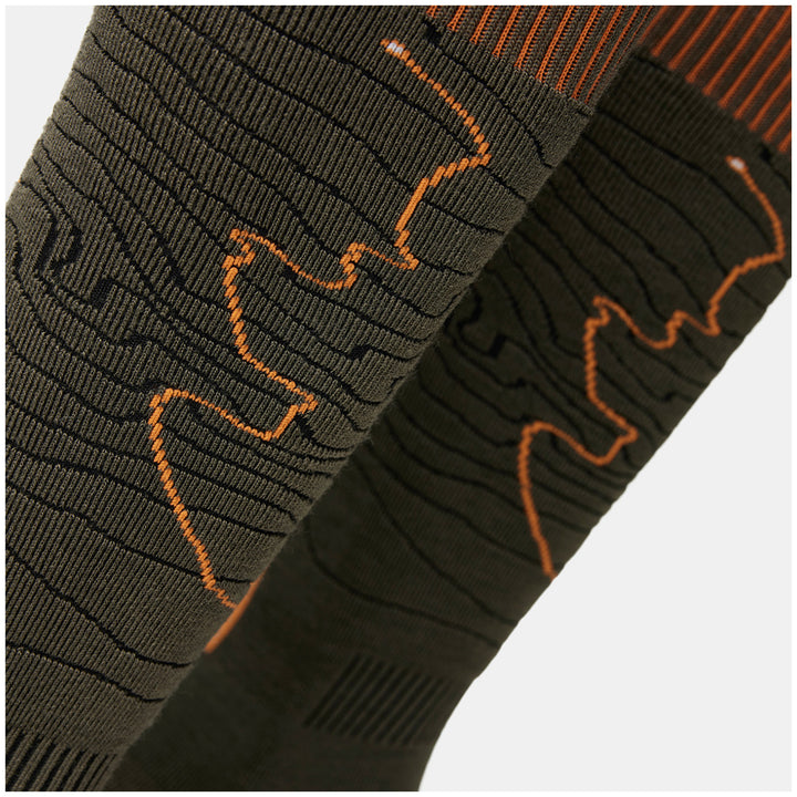 Le Bent Xavier De Le Rue Pro Series Light Cushion Snow Socks Dark Eucalyptus