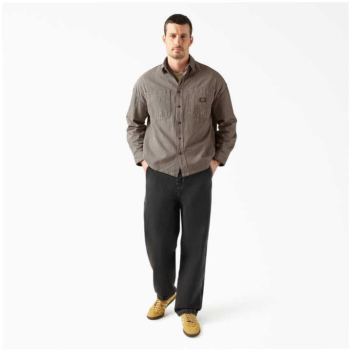 Dickies Hickory Long-Sleeve Shirt - Men's Mushroom
