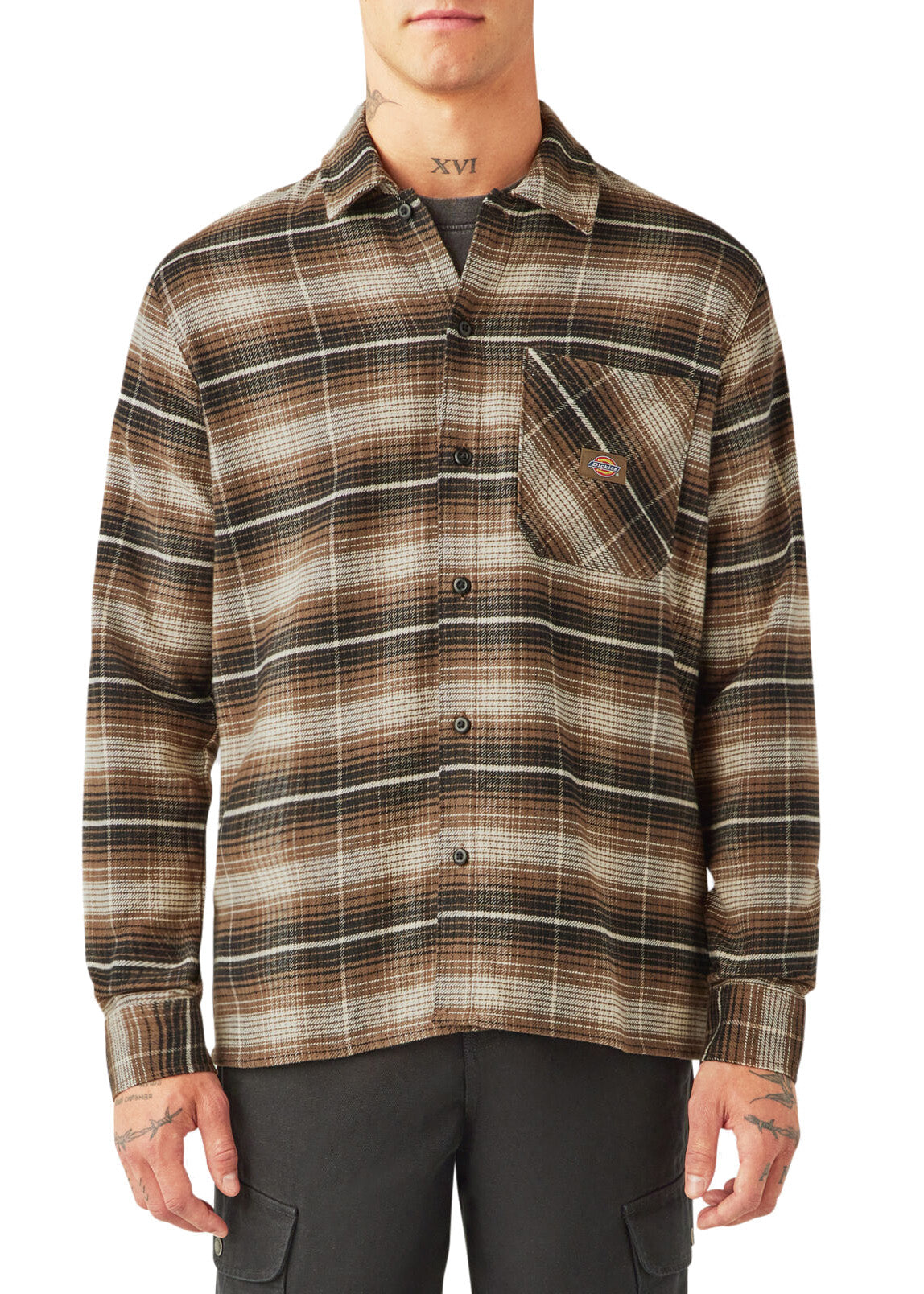 Dickies Forest Check Shirt - Men's Mushroom
