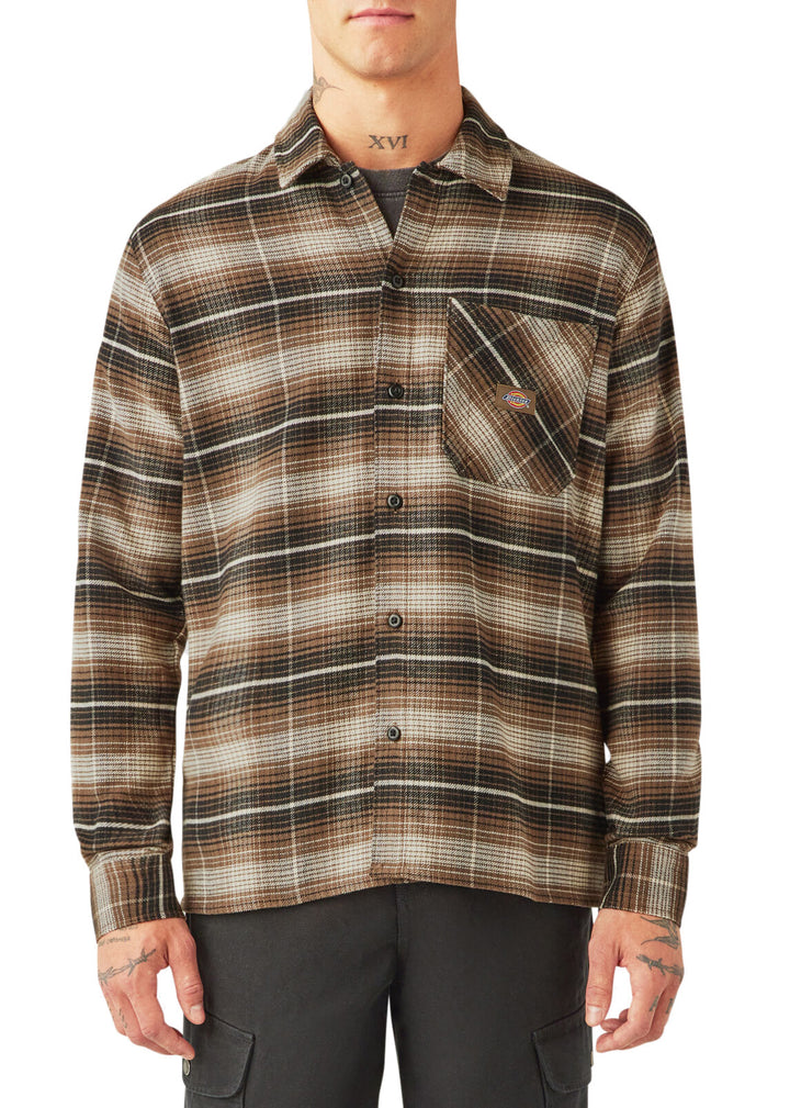 Dickies Forest Check Shirt - Men's Mushroom
