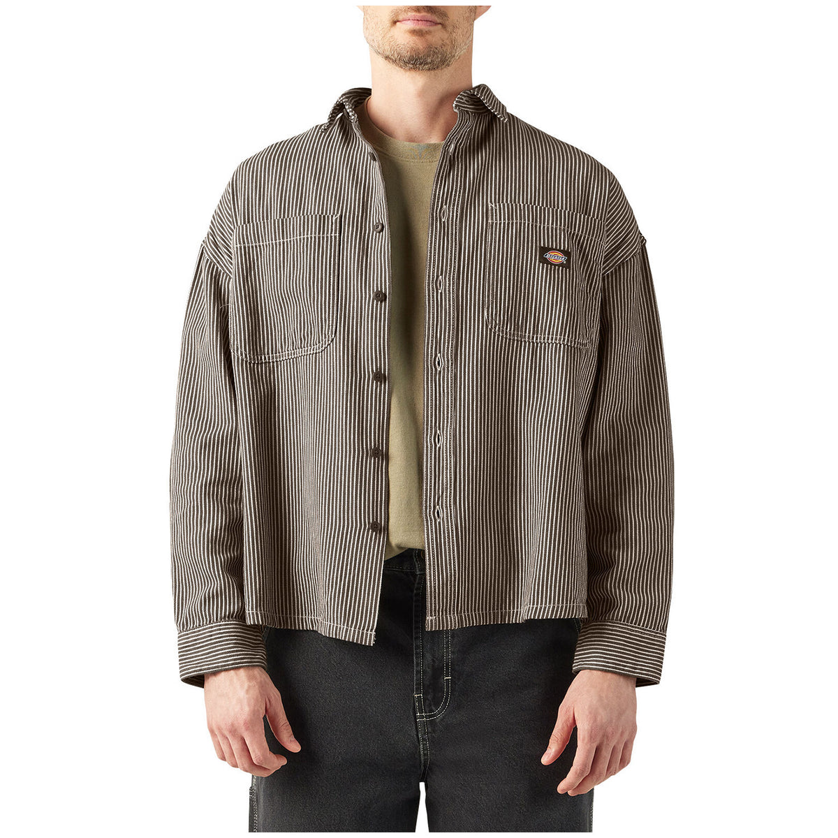 Dickies Hickory Long-Sleeve Shirt - Men's Mushroom