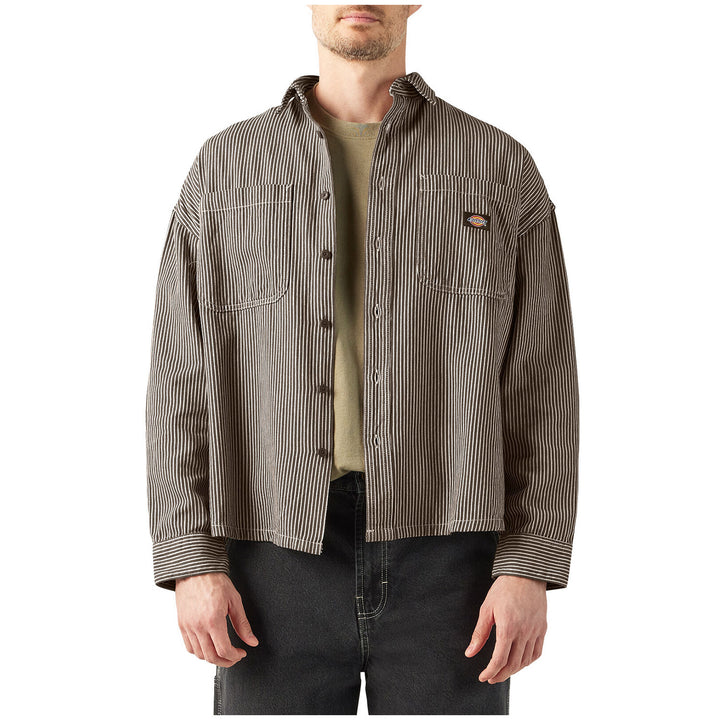 Dickies Hickory Long-Sleeve Shirt - Men's Mushroom