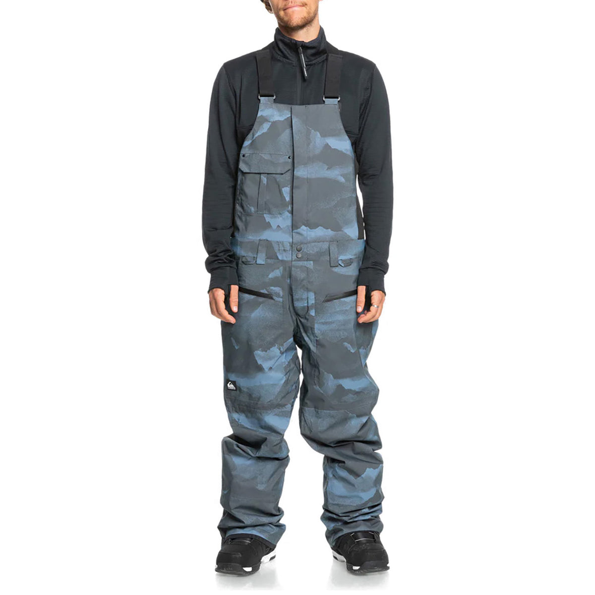 Quiksilver Utility Bibs - Men's Mountain Spray Flint Stone