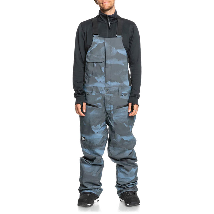 Quiksilver Utility Bibs - Men's Mountain Spray Flint Stone