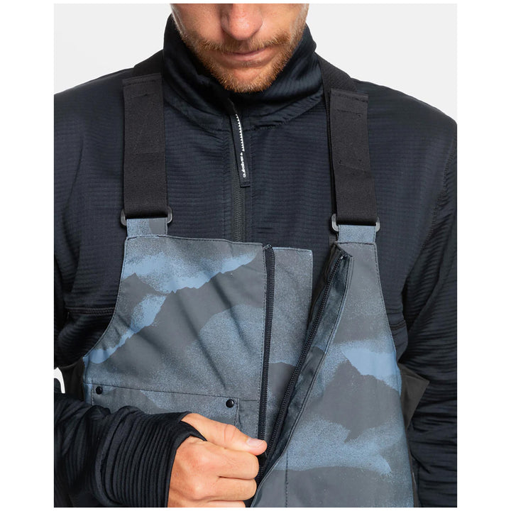 Quiksilver Utility Bibs - Men's Mountain Spray Flint Stone