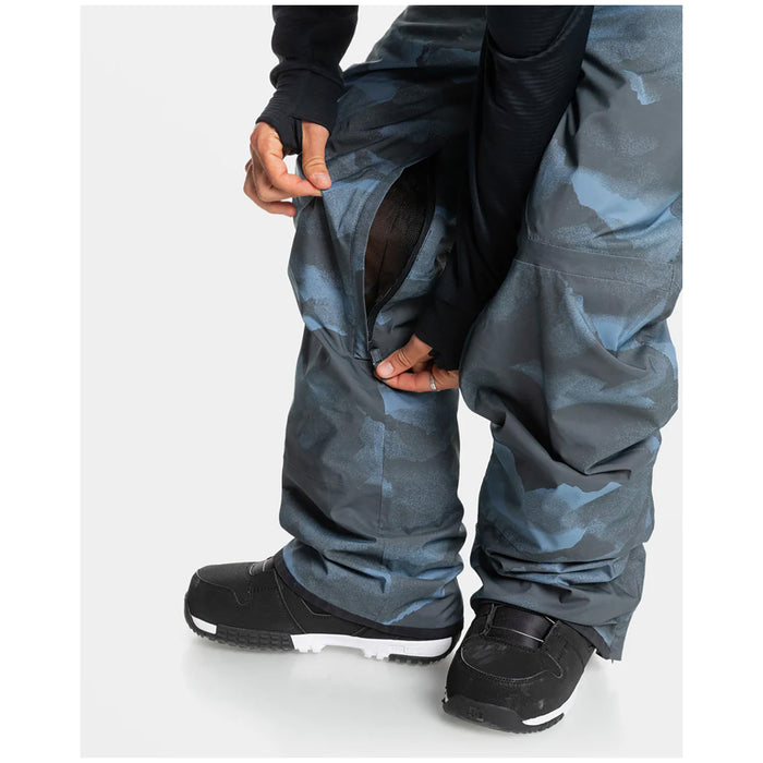 Quiksilver Utility Bibs - Men's Mountain Spray Flint Stone