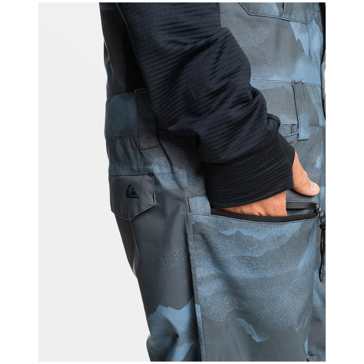 Quiksilver Utility Bibs - Men's Mountain Spray Flint Stone