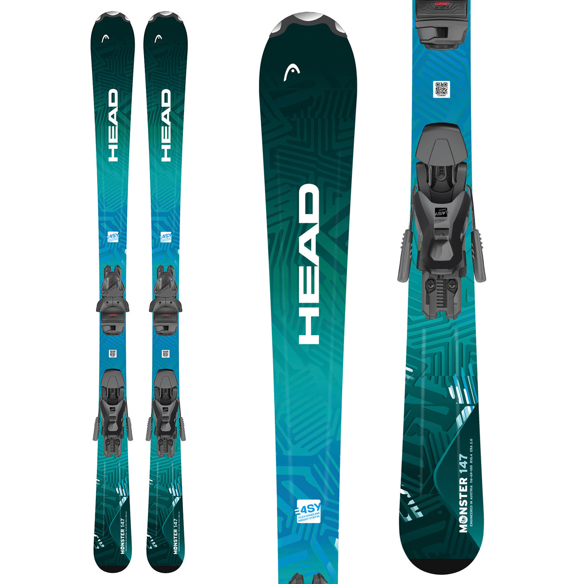 Head Monster Easy Skis + JRS 7.5 GW Bindings - Kids' 2025