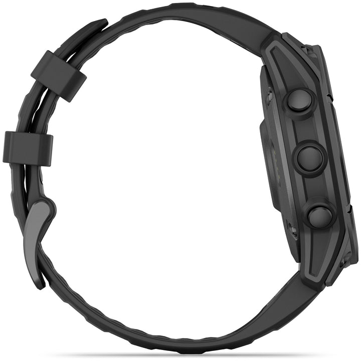 Garmin fenix E - AMOLED Smartwatch Slate Gray Steel w/Black Silicone Band