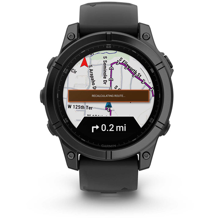Garmin fenix E - AMOLED Smartwatch Slate Gray Steel w/Black Silicone Band