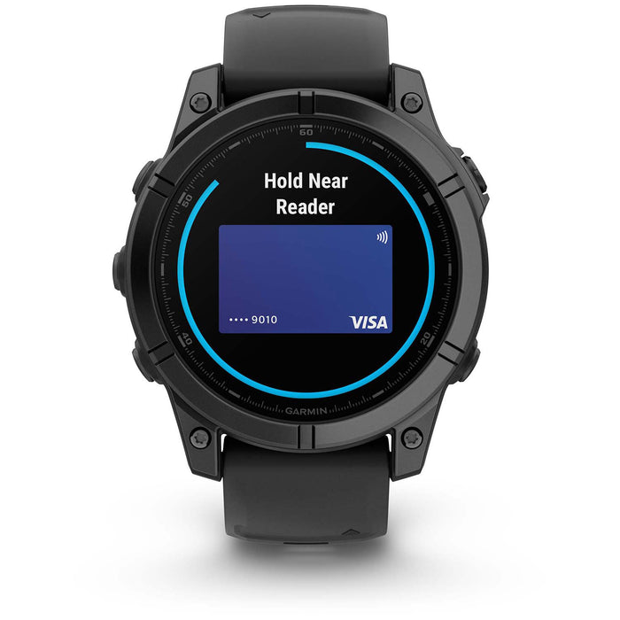 Garmin fenix E - AMOLED Smartwatch Slate Gray Steel w/Black Silicone Band