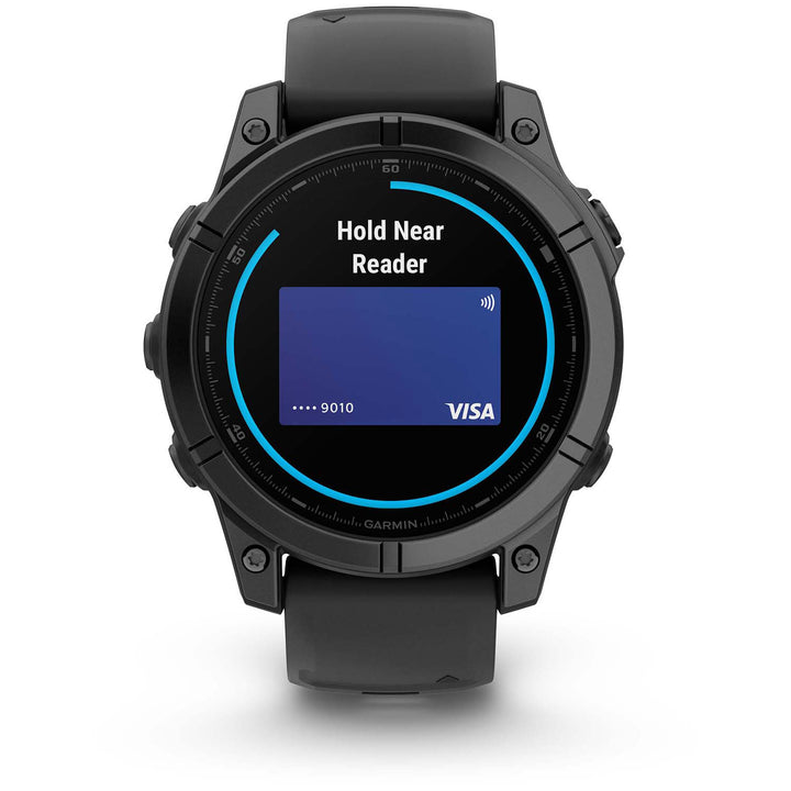 Garmin fenix E - AMOLED Smartwatch Slate Gray Steel w/Black Silicone Band