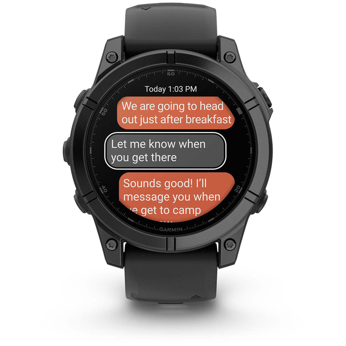 Garmin fenix E - AMOLED Smartwatch Slate Gray Steel w/Black Silicone Band