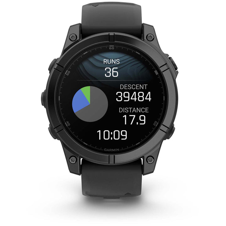 Garmin fenix E - AMOLED Smartwatch Slate Gray Steel w/Black Silicone Band