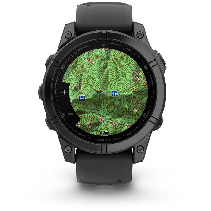 Garmin fenix E - AMOLED Smartwatch Slate Gray Steel w/Black Silicone Band
