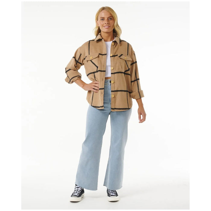 Rip Curl The Search Flannel Shirt - Women's Beige