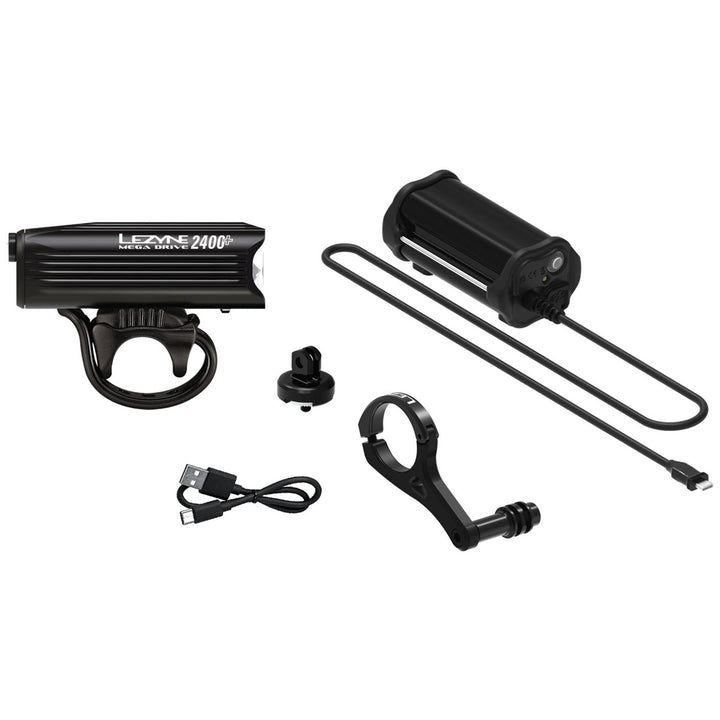 Lezyne Mega Drive 2400+ Front Bike Light Black