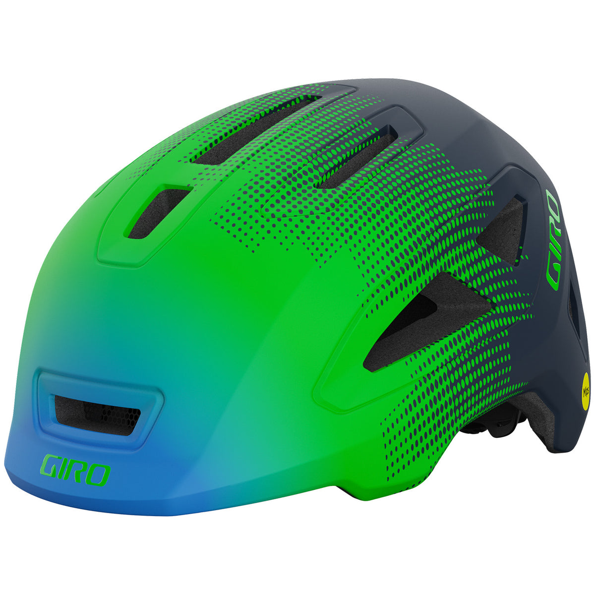 Giro Scamp MIPS II Bike Helmet - Kids' Matte Blue/Green Towers