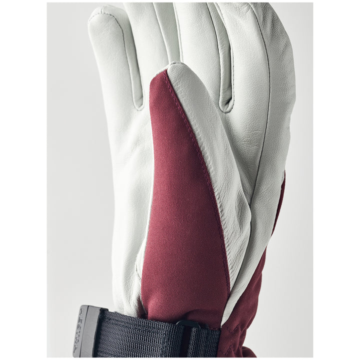 Hestra Heli Gloves - Women's Bordeaux/Off White