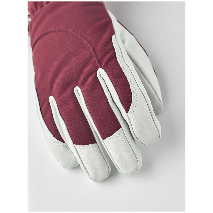 Hestra Heli Gloves - Women's Bordeaux/Off White